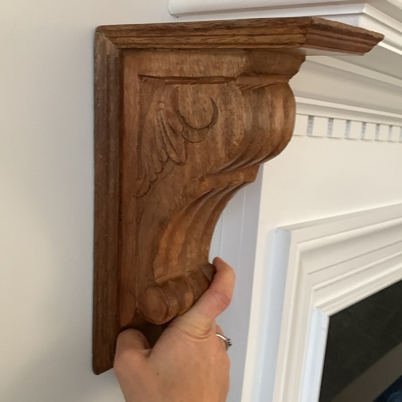 Set of 2 pcs Carved wooden corbels Corbels Bracket wall decor home new kitchen‎ - Picture 3 of 16
